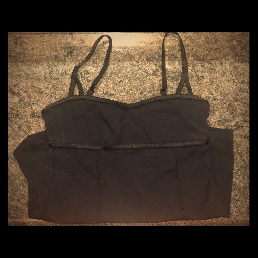 LULULEMON black strapped top. Size S